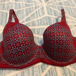 36DD Victoria's Secret Body by Victoria Red Lined Demi Bra